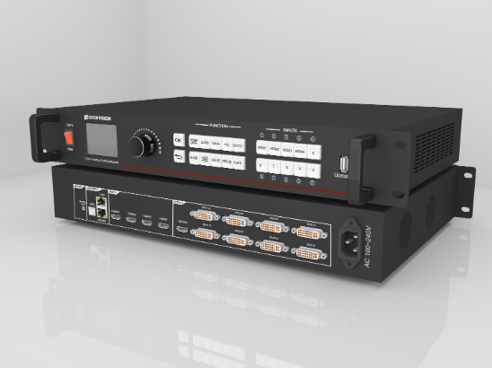 上海靈信VX-6視頻處理器4個HDMI通道4K超高清輸入，可以實現超大屏點對點顯示